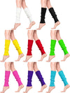 8 Pairs Women Knit Leg Warmers 80S Eighty&#39;S Ribbed Leg Warmers for Party Sports