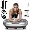 Vibration Plate Exercise Machine - Whole Body Workout Vibration Platform Lymphatic Drainage Machine for Weight Loss Home Fitness W/Pilates Bar + Resistance Bands + Remote