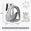 Pet Backpack Carrier with Harness Backpack with Bubble Clear Front for Cats, Small Dogs, Bunnies Etc with Harness Included, Pet Carrier for Traveling, Walking, Hiking and Outdoor Activities