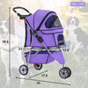 Pet Stroller Cat Dog Cage 3 Wheels Stroller Travel Folding Carrier