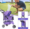 Pet Stroller Cat Dog Cage 3 Wheels Stroller Travel Folding Carrier