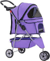 Pet Stroller Cat Dog Cage 3 Wheels Stroller Travel Folding Carrier