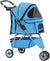 New Pet Stroller Cat Dog Cage 3 Wheels Stroller Travel Folding Carrier T13