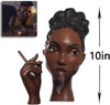 &quot;Black Woman Head Incense Burner - Stylish Holder for Aromatic Headscents&quot;