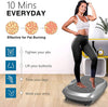 Vibration Plate Exercise Machine - Whole Body Workout Vibration Platform Lymphatic Drainage Machine for Weight Loss Home Fitness W/Pilates Bar + Resistance Bands + Remote