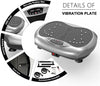 Vibration Plate Exercise Machine - Whole Body Workout Vibration Platform Lymphatic Drainage Machine for Weight Loss Home Fitness W/Pilates Bar + Resistance Bands + Remote