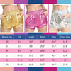 Women&#39;S Metallic Shiny Shorts Sparkly Hot Yoga Outfit