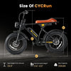 Cycrun Electric Bike for Adults 750W Motor with 374.4WH Battery, 20MPH 55Miles Moped Style Ebike for Adults, 20&quot; Fat Tire Commuting off Road Mountain Ebike with Hydraulic Suspension, UL2849