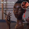 &quot;Black Woman Head Incense Burner - Stylish Holder for Aromatic Headscents&quot;