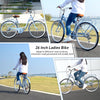 Womens Beach Cruiser Bike 26 Inch Bicycles for Women Adjustable Seat, 7 Speed Commute Bike for Women Adults, Womens Bicycle