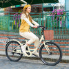 Electric Bike for Adults, Ebike 7 Speed with 36V 13Ah Battery, Aluminum Frame, E Bikes for Adults Women 26 Inch with Basket, City Commuter Cruiser Step through Electric Bike for Women