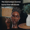 &quot;Black Woman Head Incense Burner - Stylish Holder for Aromatic Headscents&quot;